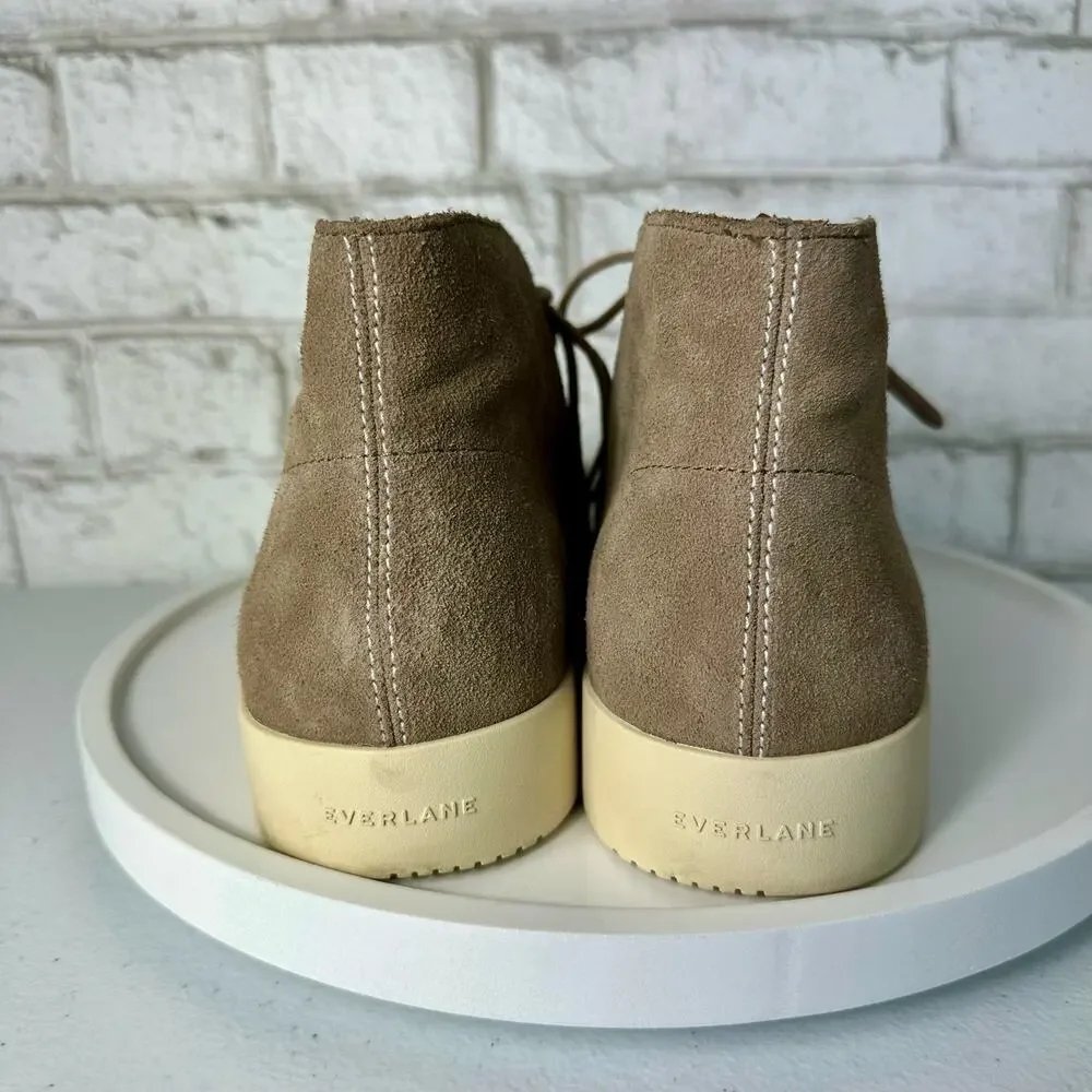 Everlane Desert Boot Pebble Suede Leather Lace Up Shoes Brown 11